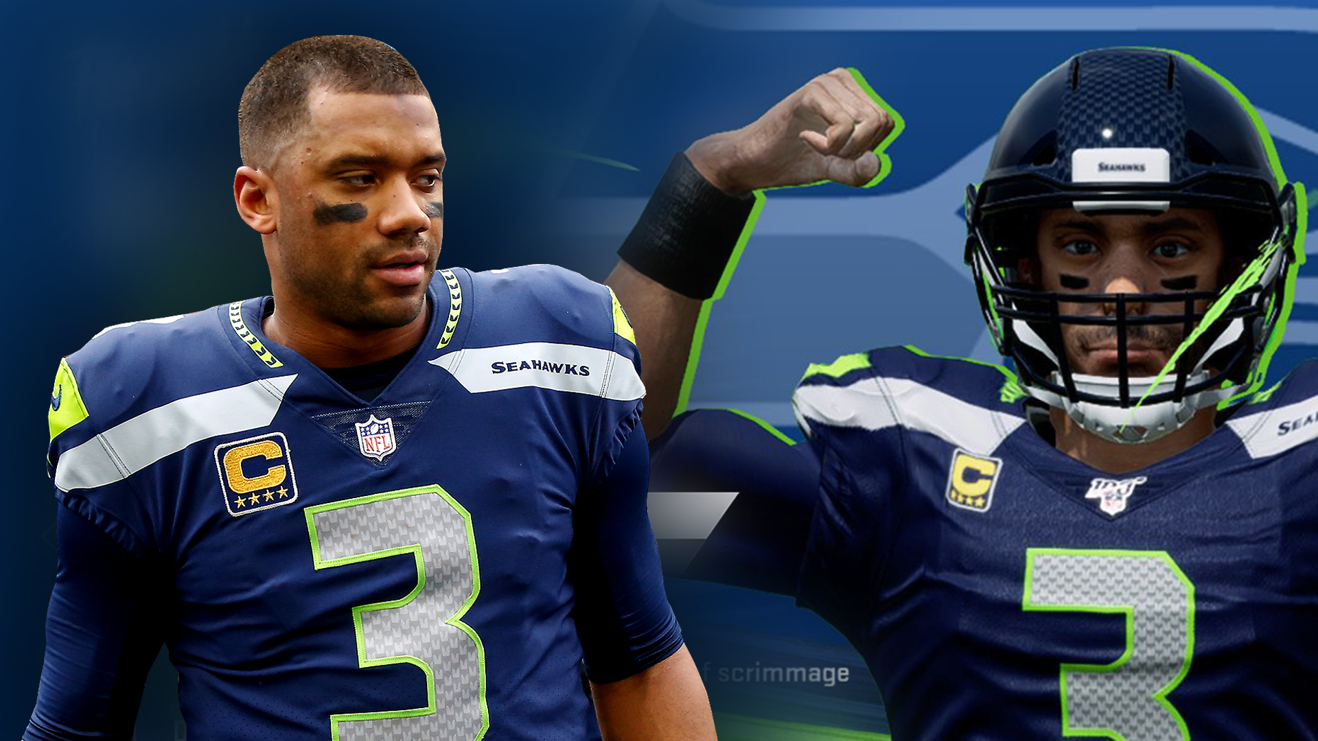 Russell Wilson looks nothing like Russell Wilson in