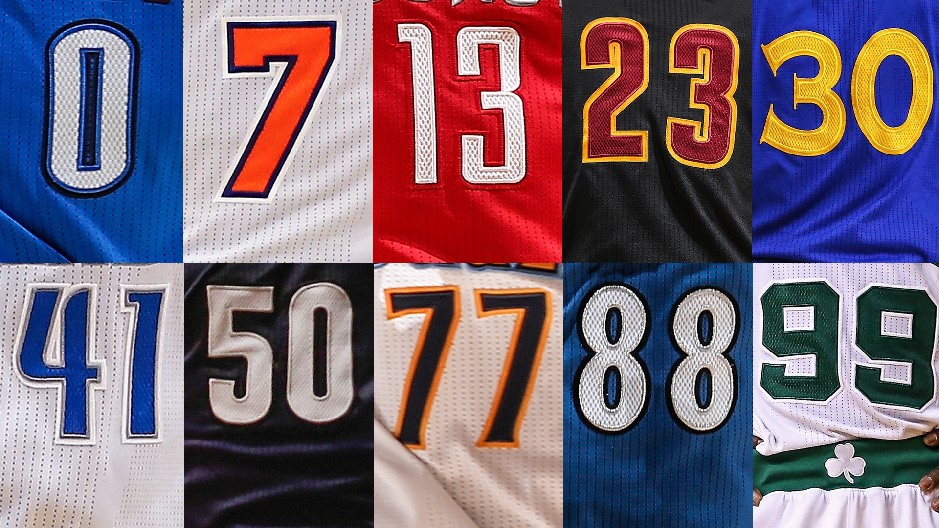 The best active NBA player wearing every number, from 0 to 99 ...