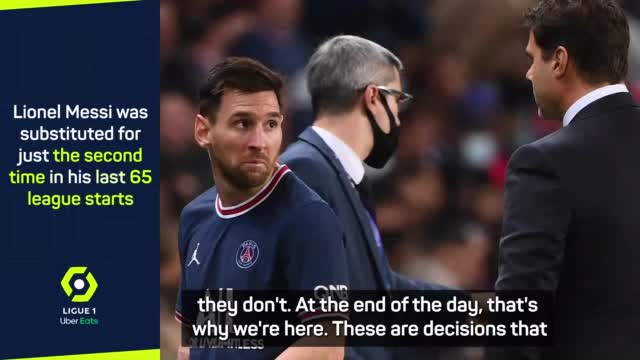 Thumbnail for article: Pochettino reageert op irritatie bij Messi na wissel tegen Olympique Lyon van Bosz