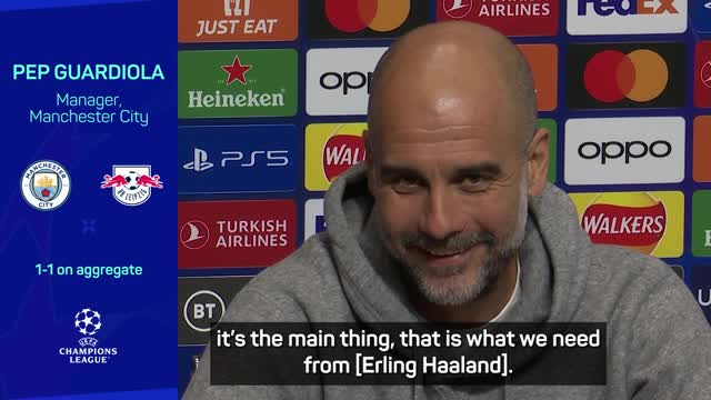 Thumbnail for article: Guardiola bekritiseert Haaland: 'Moet betrokken zijn bij wat we aan het doen zijn'