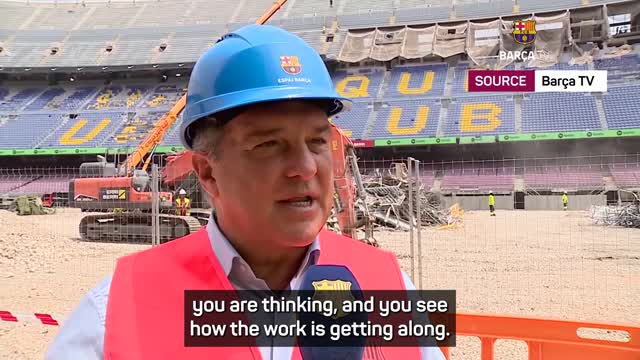 Thumbnail for article: Laporta zelfverzekerd: 'Het Spotify Camp Nou wordt het beste stadion ter wereld'