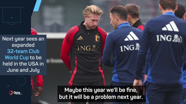 Thumbnail for article: De Bruyne haalt uit naar de voetbalbonden: 'Moet een oplossing voor komen, het geld regeert'