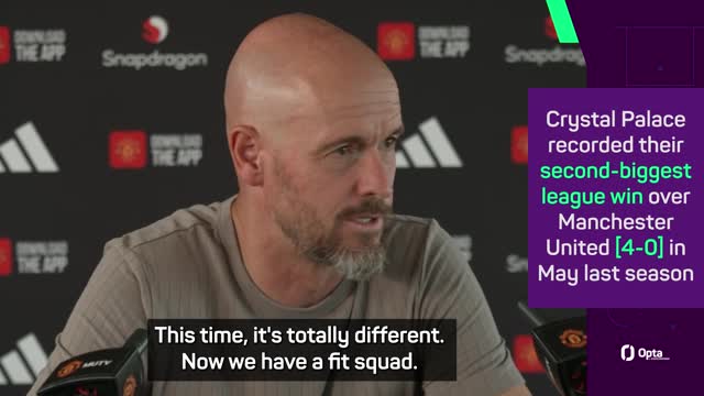 Dit verwacht Erik ten Hag van de uitwedstrijd tegen Crystal Palace